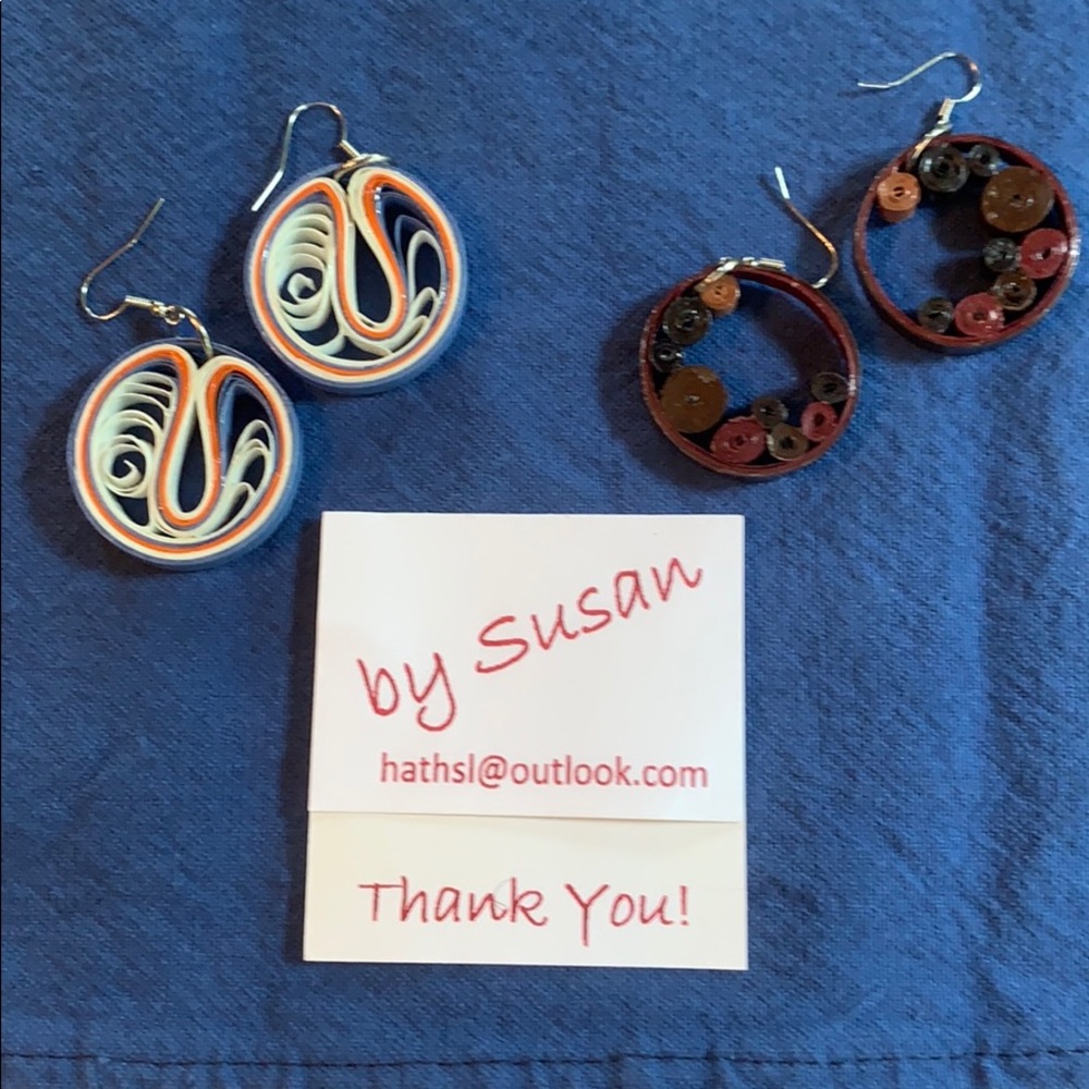 Quilled earrings each pair $10 a pair. - Picture 3 of 4
